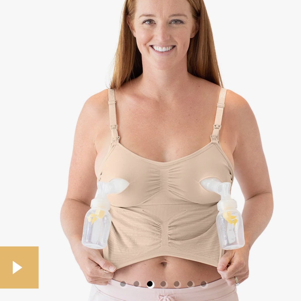 BRAND NEW! Kindred Bravely Pumping Bra. Beige. XL